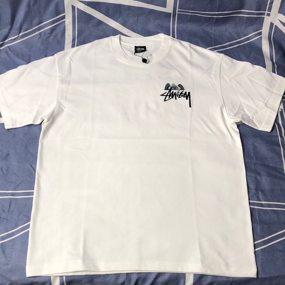 Stussy White Short Sleeve Tee Classic Crew Neck - Picture 1 of 6